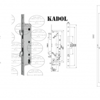 kích thước ruột khóa cửa nhôm kadol K800